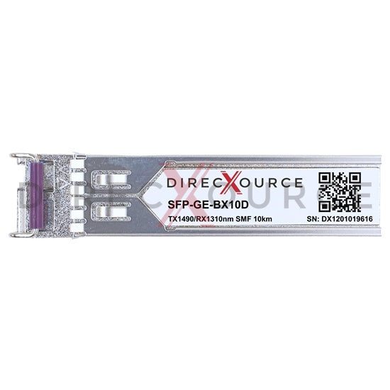 Alcatel-Lucent 3HE00868AB Compatible 1000BASE-BX BIDI SFP TX1490nm/RX1310nm 10km SMF LC DOM Optical Transceiver Module