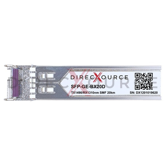 Alcatel-Lucent SFP-GIG-BX-D20 Compatible 1000BASE-BX BIDI SFP TX1490nm/RX1310nm 20km SMF LC DOM Optical Transceiver Module