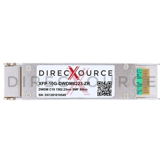 Alcatel-Lucent XFP-10G-DWDM-19 Compatible 10GBASE-DWDM XFP 100GHz C19 1562.23nm 80km SMF LC DOM Optical Transceiver Module