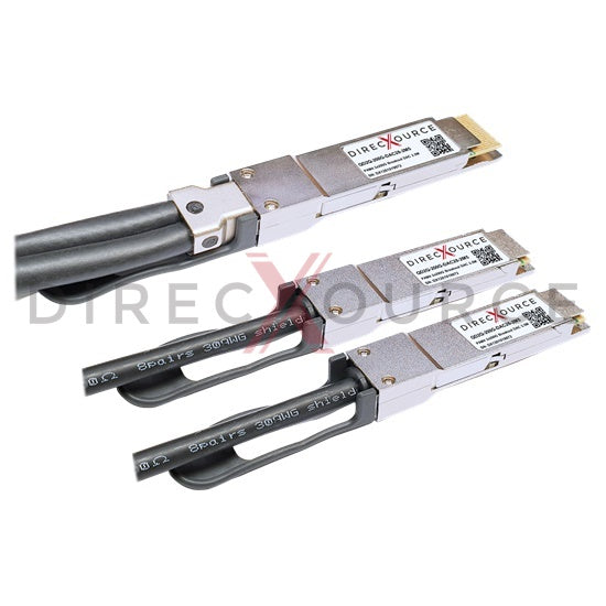 2.5m (8.20ft) Arista Networks CAB-D-2Q-400-2.5M Compatible 400G QSFP-DD to 2x200G QSFP56 PAM4 Passive Direct Attach Twinax Breakout Copper Cable