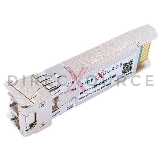 Arista Networks SFP-10G-DW-28.77 Compatible 10GBASE-DWDM SFP+ 100GHz C61 1528.77nm 40km SMF LC DOM Optical Transceiver Module