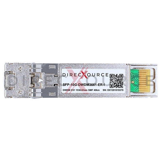 Arista Networks SFP-10G-DW-36.61-I Compatible Industrial 10GBASE-DWDM SFP+ 100GHz C51 1536.61nm 40km SMF LC DOM Optical Transceiver Module