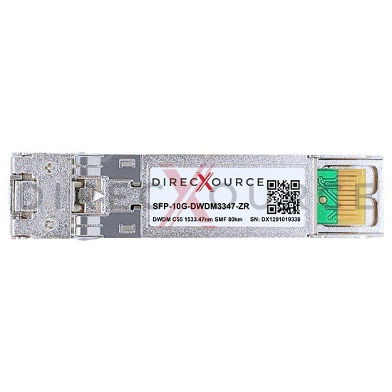 Arista Networks SFP-10G-DZ-33.47 Compatible 10GBASE-DWDM SFP+ 100GHz C55 1533.47nm 80km SMF LC DOM Optical Transceiver Module