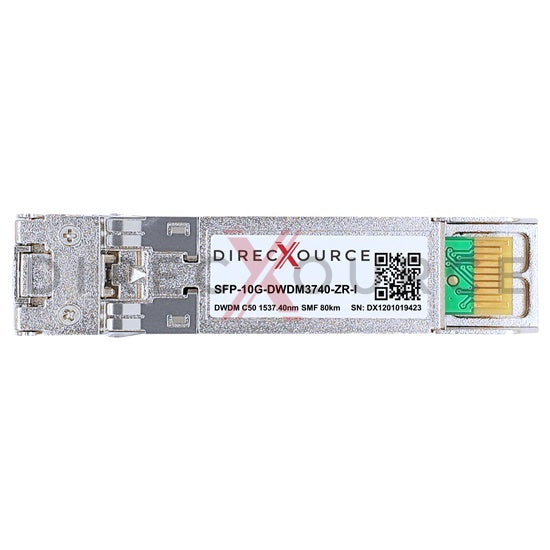 Arista Networks SFP-10G-DZ-37.40-I Compatible Industrial 10GBASE-DWDM SFP+ 100GHz C50 1537.40nm 80km SMF LC DOM Optical Transceiver Module