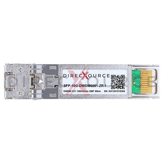 Arista Networks SFP-10G-DZ-60.61-I Compatible Industrial 10GBASE-DWDM SFP+ 100GHz C21 1560.61nm 80km SMF LC DOM Optical Transceiver Module