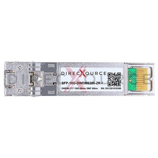 Arista Networks SFP-10G-DZ-63.86-I Compatible Industrial 10GBASE-DWDM SFP+ 100GHz C17 1563.86nm 80km SMF LC DOM Optical Transceiver Module