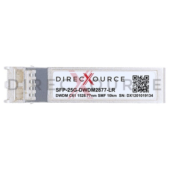 Arista Networks SFP28-25G-DL-28.77 Compatible 25GBASE-DWDM SFP28 100GHz C61 1528.77nm 10km SMF LC DOM Optical Transceiver Module