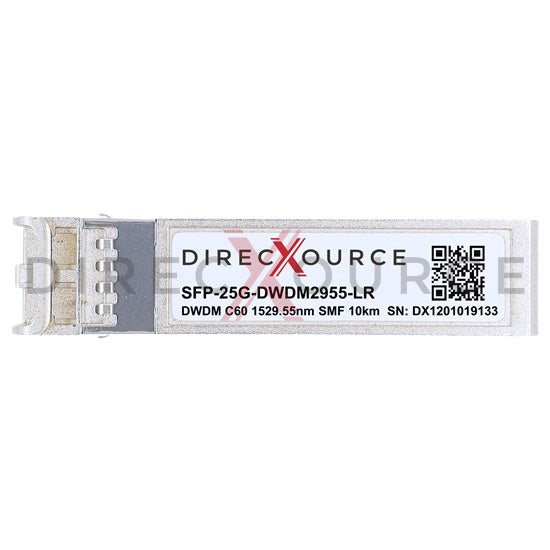 Arista Networks SFP28-25G-DL-29.55 Compatible 25GBASE-DWDM SFP28 100GHz C60 1529.55nm 10km SMF LC DOM Optical Transceiver Module