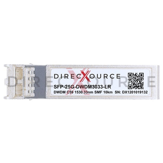 Arista Networks SFP28-25G-DL-30.33 Compatible 25GBASE-DWDM SFP28 100GHz C59 1530.33nm 10km SMF LC DOM Optical Transceiver Module