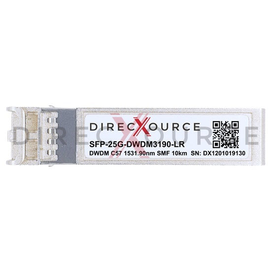 Arista Networks SFP28-25G-DL-31.90 Compatible 25GBASE-DWDM SFP28 100GHz C57 1531.90nm 10km SMF LC DOM Optical Transceiver Module