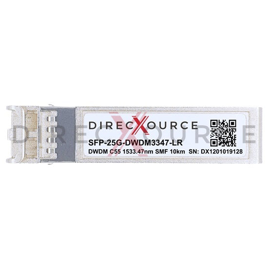 Arista Networks SFP28-25G-DL-33.47 Compatible 25GBASE-DWDM SFP28 100GHz C55 1533.47nm 10km SMF LC DOM Optical Transceiver Module