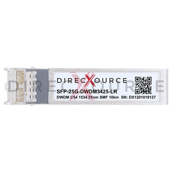 Arista Networks SFP28-25G-DL-34.25 Compatible 25GBASE-DWDM SFP28 100GHz C54 1534.25nm 10km SMF LC DOM Optical Transceiver Module