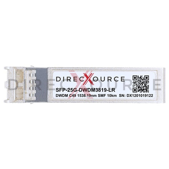 Arista Networks SFP28-25G-DL-38.19 Compatible 25GBASE-DWDM SFP28 100GHz C49 1538.19nm 10km SMF LC DOM Optical Transceiver Module