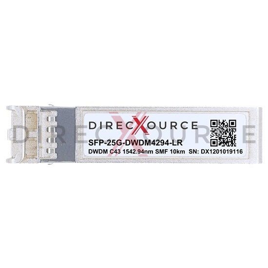 Arista Networks SFP28-25G-DL-42.94 Compatible 25GBASE-DWDM SFP28 100GHz C43 1542.94nm 10km SMF LC DOM Optical Transceiver Module