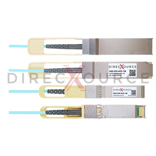 1m (3.28ft) Brocade 100G-Q28-S28-AOC-0101 Compatible 100G QSFP28 to 4x25G SFP28 Breakout Active Optical Cable