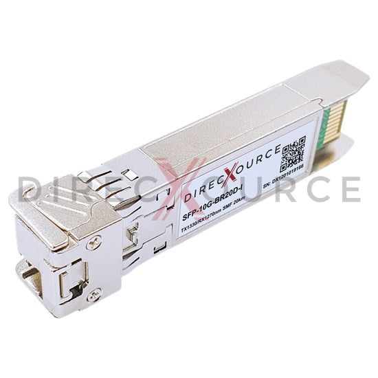 Brocade 10G-SFPP-BXD-20K-I Compatible Industrial 10GBASE-BR BIDI SFP+ TX1330nm/RX1270nm 20km SMF LC DOM Optical Transceiver Module