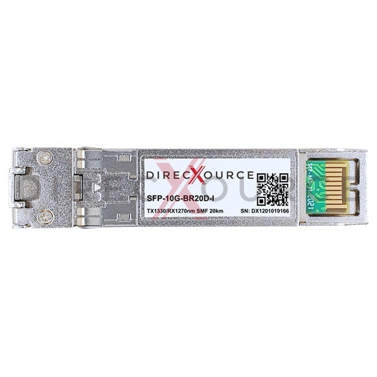 Brocade 10G-SFPP-BXD-20K-I Compatible Industrial 10GBASE-BR BIDI SFP+ TX1330nm/RX1270nm 20km SMF LC DOM Optical Transceiver Module