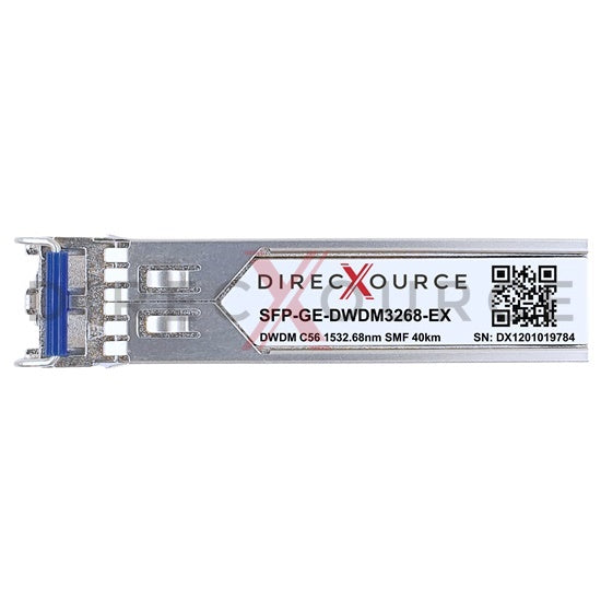 Brocade 1G-SFP-ZRD-1532.68-40 Compatible 1000BASE-DWDM SFP 100GHz C56 1532.68nm 40km SMF LC DOM Optical Transceiver Module