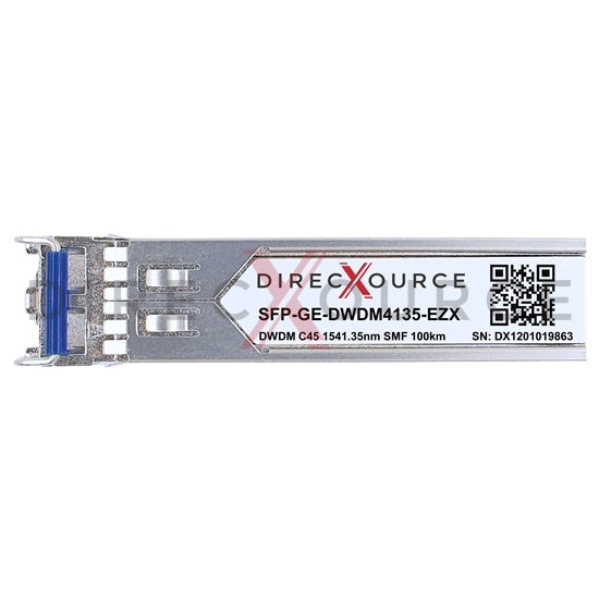 Brocade 1G-SFP-ZRD-1541.35-100 Compatible 1000BASE-DWDM SFP 100GHz C45 1541.35nm 100km SMF LC DOM Optical Transceiver Module