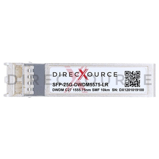 Brocade 25G-SFP28-LRD-1555.75 Compatible 25GBASE-DWDM SFP28 100GHz C27 1555.75nm 10km SMF LC DOM Optical Transceiver Module