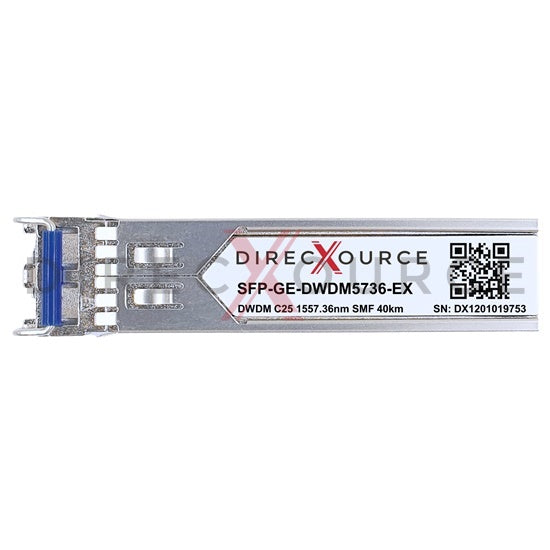 Cisco DWDM-SFP-5736-40 Compatible 1000BASE-DWDM SFP 100GHz C25 1557.36nm 40km SMF LC DOM Optical Transceiver Module