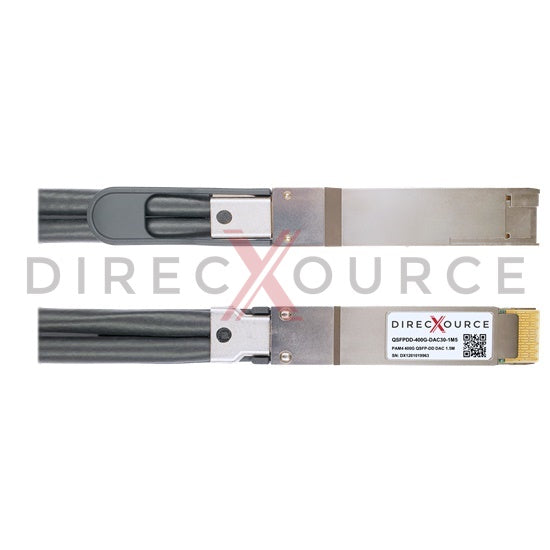 1.5m (4.92ft) Cisco QDD-400-CU1.5M Compatible 400G QSFP-DD PAM4 Passive Direct Attach Twinax Copper Cable