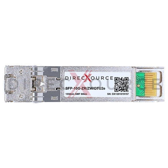 Cisco SFP-10G-ZR Compatible 10GBASE-ZR/ZW/OTU2e SFP+ 1550nm 80km SMF LC DOM Optical Transceiver Module