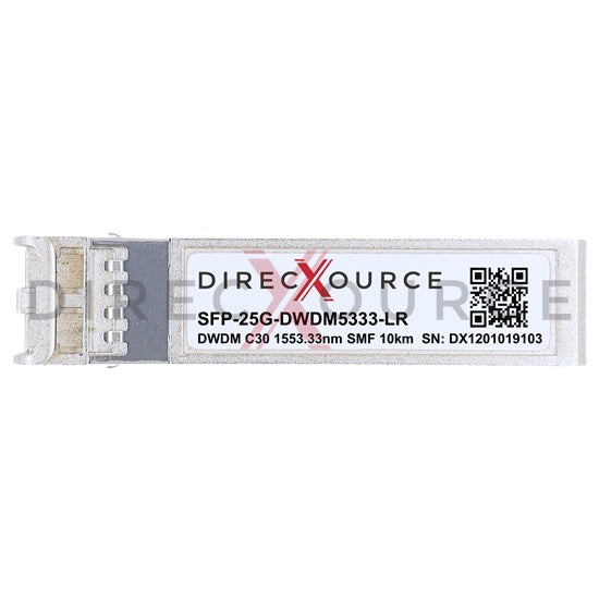 Dell DWDM-SFP25G-53.33 Compatible 25GBASE-DWDM SFP28 100GHz C30 1553.33nm 10km SMF LC DOM Optical Transceiver Module