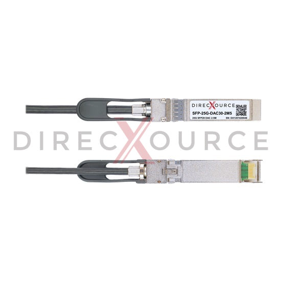 2.5m (8.20ft) Juniper Networks JNP-SFP-25G-DAC-2.5M Compatible 25G SFP28 Passive Direct Attach Twinax Copper Cable