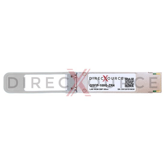 Generic Compatible QSFP-100G-ZR4 100GBASE-ZR4 QSFP28 1550nm 80km SMF LC DOM Optical Transceiver Module