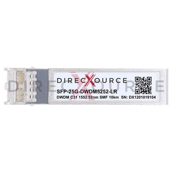 Generic Compatible SFP-25G-DWDM5252-LR 25GBASE-DWDM SFP28 100GHz C31 1552.52nm 10km SMF LC DOM Optical Transceiver Module